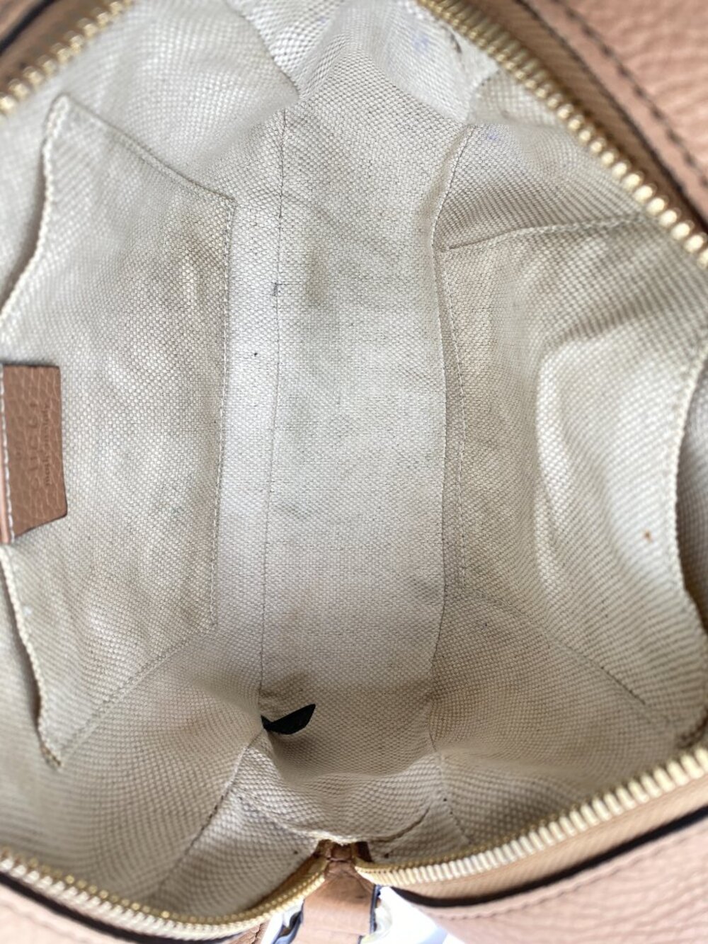 Gucci Pebbled Calfskin Small Soho Disco Bag in Camelia 🤎 Lucia - Picture 11 of 14